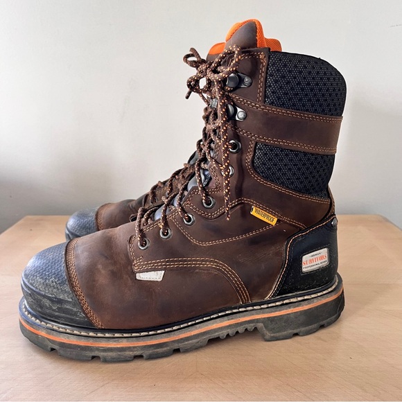 Herman Survivors Professional Men's Dozier Waterproof 8" Steel Toe Work Boots 10 - Picture 3 of 12